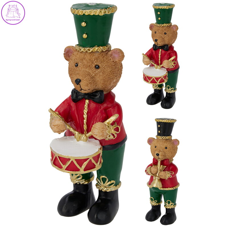 Figurka medvídka s hudebním nástrojem 175 mm (mix 2 designů /cena za 1 ks)