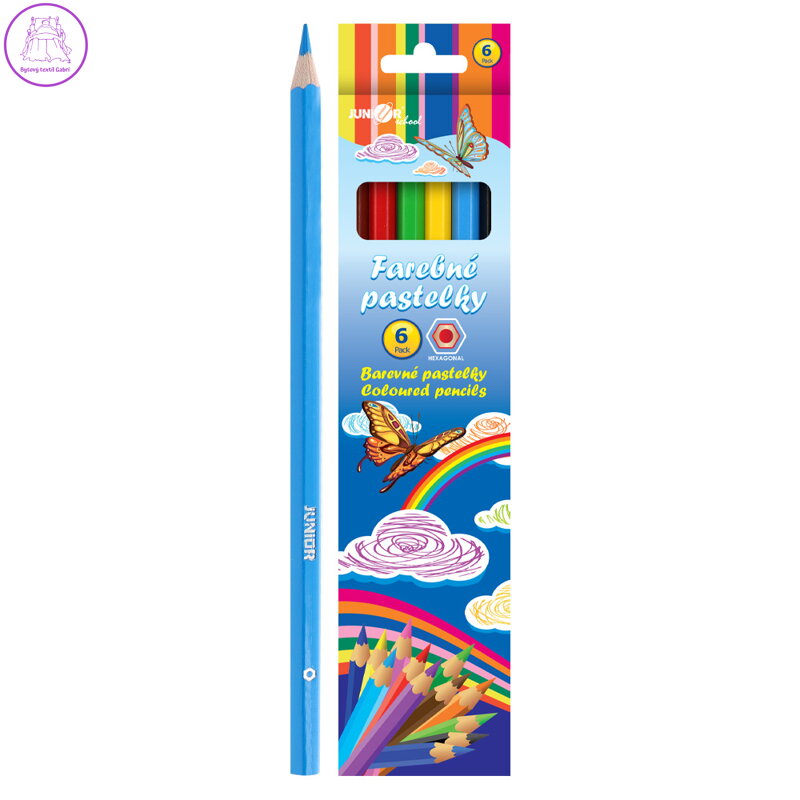 Pastelky JUNIOR šestihranné 6 ks Pastelky JUNIOR šestihranné 6 ks