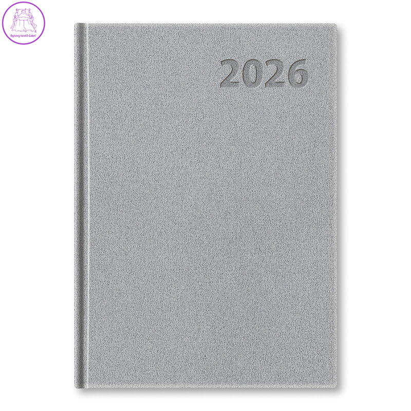 Diář 2026 denní A5 Manager - stříbrný