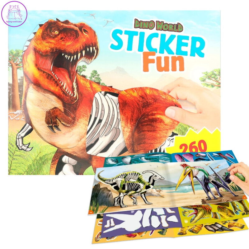 Kreativní sešit Dino World + 260 samolepek Kreativní sešit Dino World + 260 samolepek