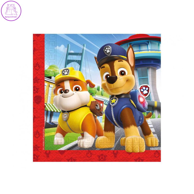 Ubrousky 2-vrstvé 33 x 33 cm Paw Patrol 20 ks Ubrousky 2-vrstvé 33 x 33 cm Paw Patrol 20 ks