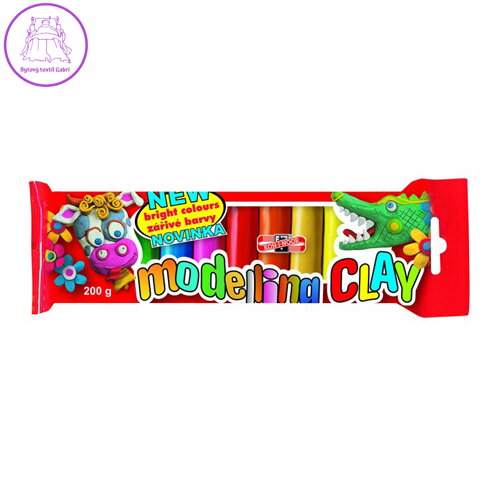 Plastelína 10 odstínů, celofán 200g Plastelína 10 odstínů, celofán 200g