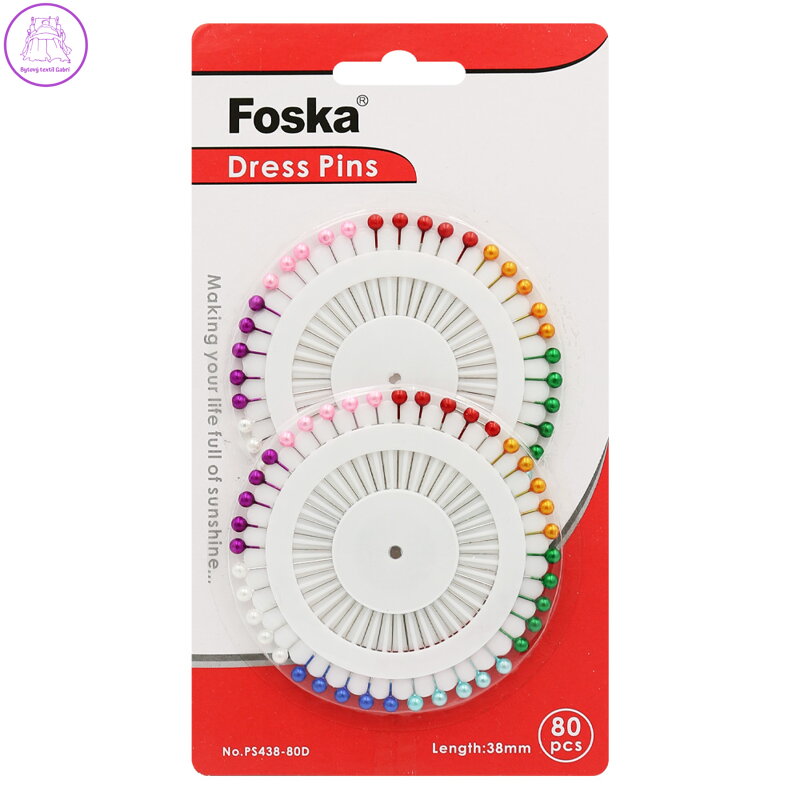 Špendlíky aranžerské/barevné FOSKA, 38 mm/80 ks Špendlíky aranžerské/barevné FOSKA, 38 mm/80 ks