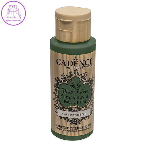 Textilná farba Cadence, Matt, tm. zelená, 59 ml Textilná farba Cadence, Matt, tm. zelená, 59 ml