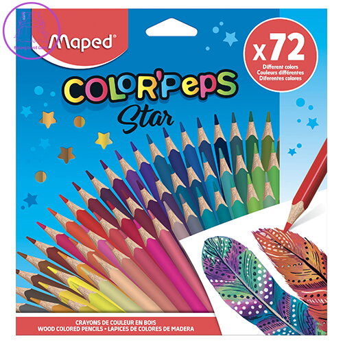Farebné ceruzky trojboké MAPED Color'Peps 72 farieb Farebné ceruzky trojboké MAPED Color'Peps 72 farieb