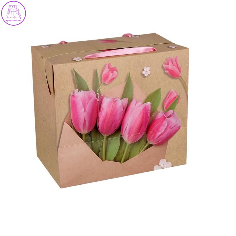 Dárková taška Bag box - Flowers (22,5x13,5x20 cm) Dárková taška Bag box - Flowers (22,5x13,5x20 cm)