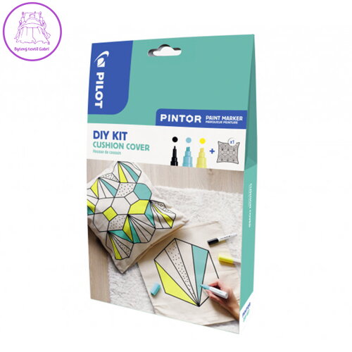 Pintor DIY sada, 3ks popisovačů + povlak na polštář Pintor DIY sada, 3ks popisovačů + povlak na polštář