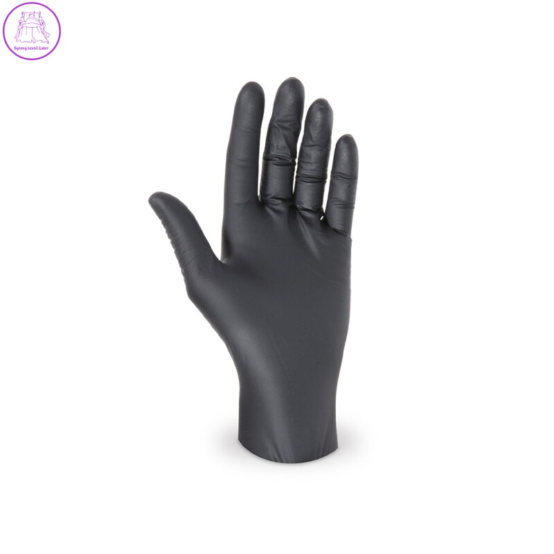 Rukavice nitrilové čierne, nepúdrované (veľkosť L) [100 ks]