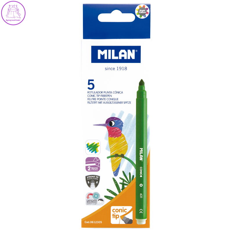 Fixy MILAN kulaté 0,5mm - sada 5ks Fixy MILAN kulaté 0,5mm - sada 5ks