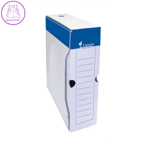 Archivní box, A4, 80 mm, karton, VICTORIA, bílý Archivní box, A4, 80 mm, karton, VICTORIA, bílý