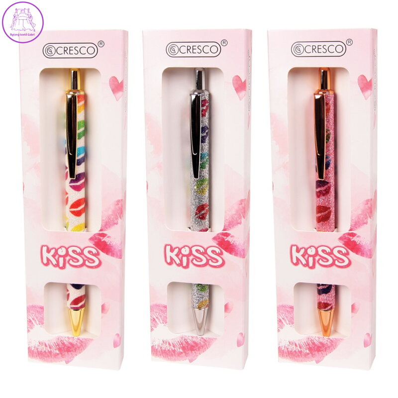 Pero kuličkové Kiss 1,0 mm v krabičce, modré, mix Pero kuličkové Kiss 1,0 mm v krabičce, modré, mix