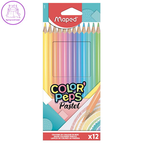 Farebné ceruzky MAPED Color' Peps Pastel 12 ks Farebné ceruzky MAPED Color' Peps Pastel 12 ks