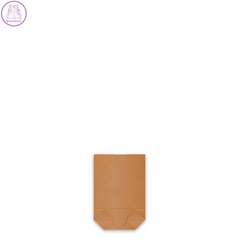 Papírový sáček s 60mm křížovým dnem kraft 15 x 22 cm `0,5kg` [1000 ks]