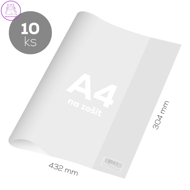 Obal na sešit A4 PVC 432x304 mm, hrubý/transparentní, 10 ks Obal na sešit A4 PVC 432x304 mm, hrubý/transparentní, 10 ks