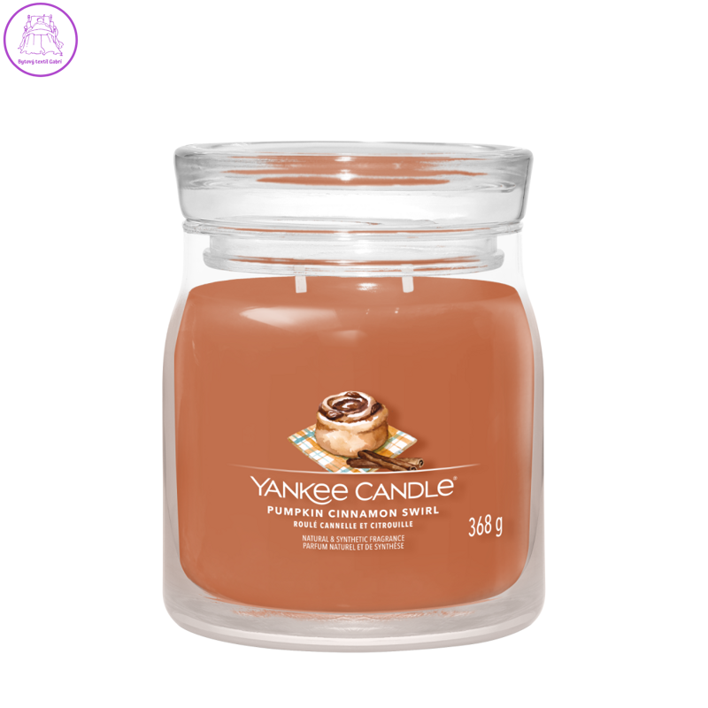 Svíčka Yankee Candle - PUMPKIN CINNAMON SWIRL, střední