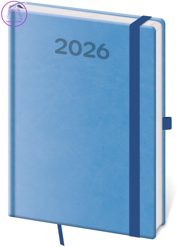 Diář 2026 týdenní A5 Print Pop - světle modrý