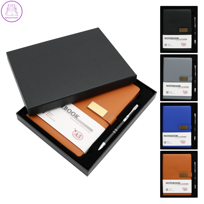 Sada diáře A5 + pero v dárkové krabičce (mix barev)