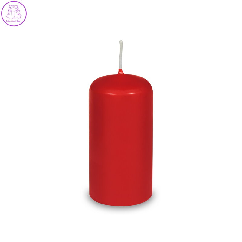 Svíčka válcová 50 x 100 mm, červená (4 ks v bal.)