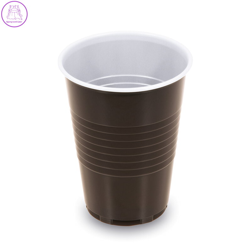 Automatový pohár hnědo-bílý 0,18 l / prům. 70 mm, bal. 100 ks