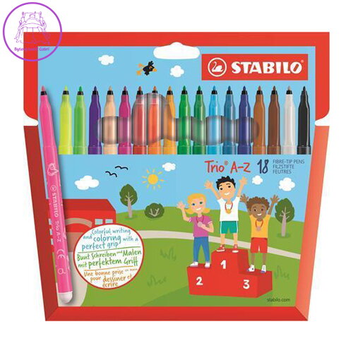Fixy vláknové STABILO Trio A-Z 18 ks Fixy vláknové STABILO Trio A-Z 18 ks