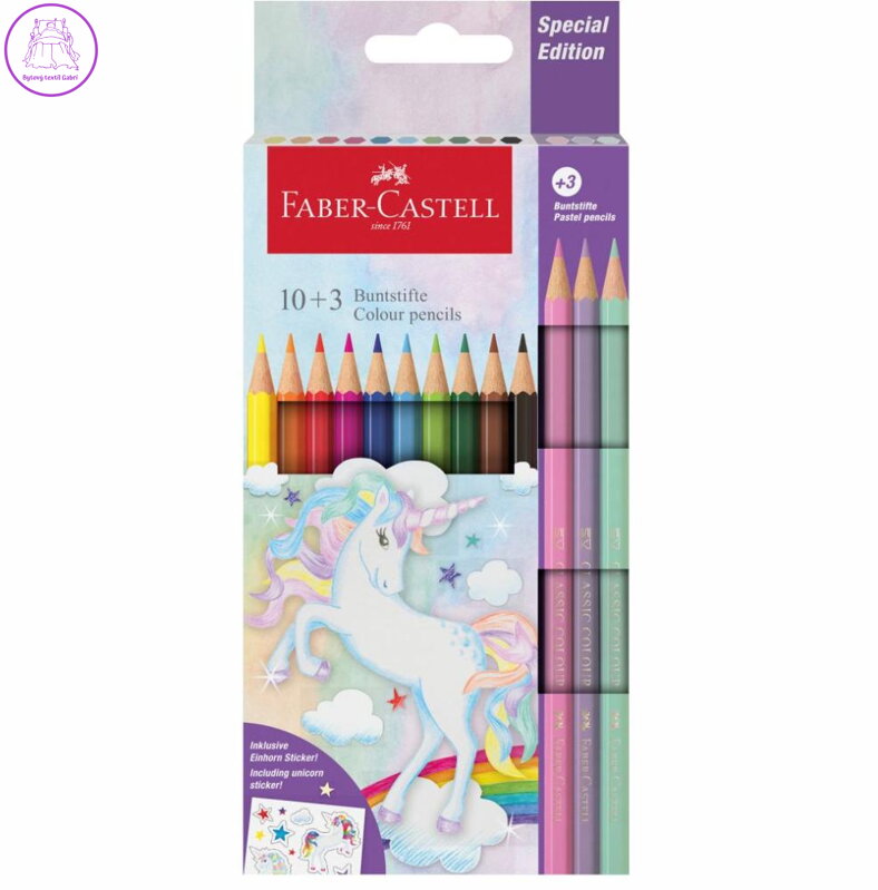 Faber-Castell Dino Colour Classic pastelky 10+3 Pastel - Unicorn Faber-Castell Dino Colour Classic pastelky 10+3 Pastel - Unicorn