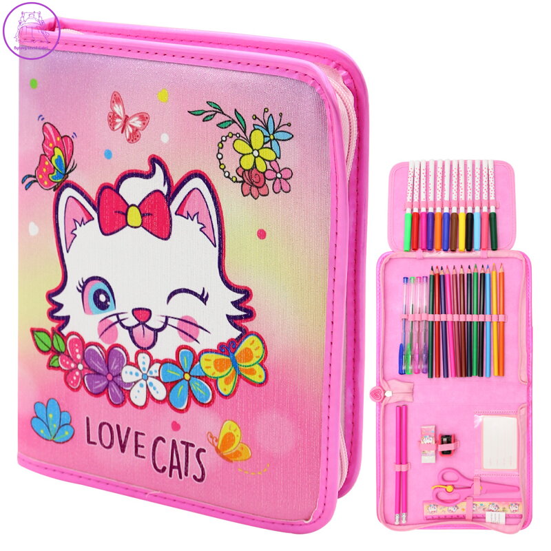 Výtvarná sada / velký penál 36 ks - Love Cats