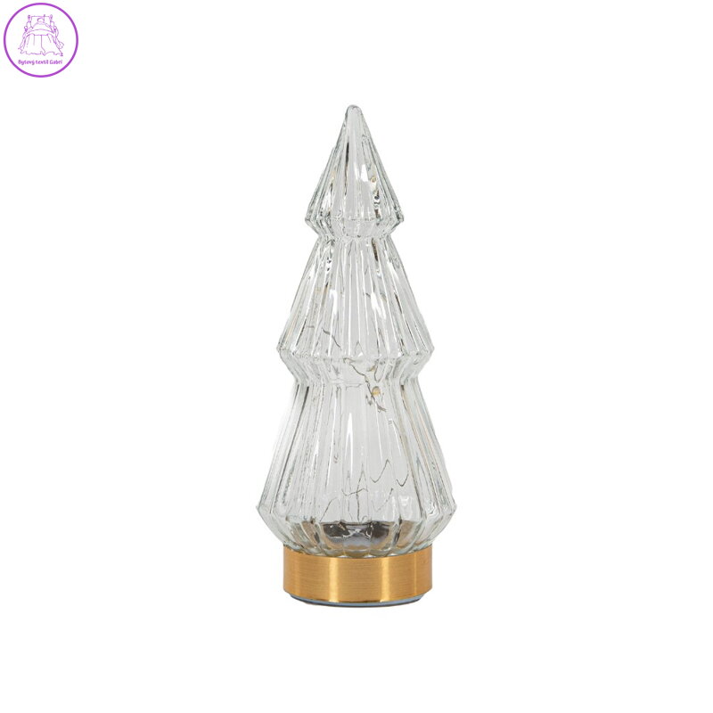 Strom - osvětlený 10 LED teplá bílá, sklo 10x23x10 cm Strom - osvětlený 10 LED teplá bílá, sklo 10x23x10 cm