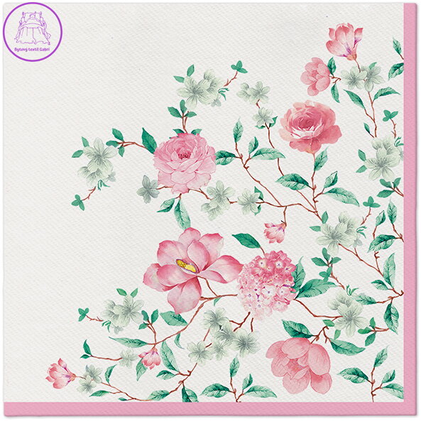 Ubrousky PAW AIRLAID 40x40 cm - Pink Season Ubrousky PAW AIRLAID 40x40 cm - Pink Season