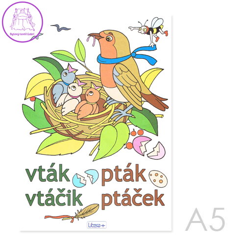 Omalovánka A5 Litera - Ptáček Omalovánka A5 Litera - Ptáček