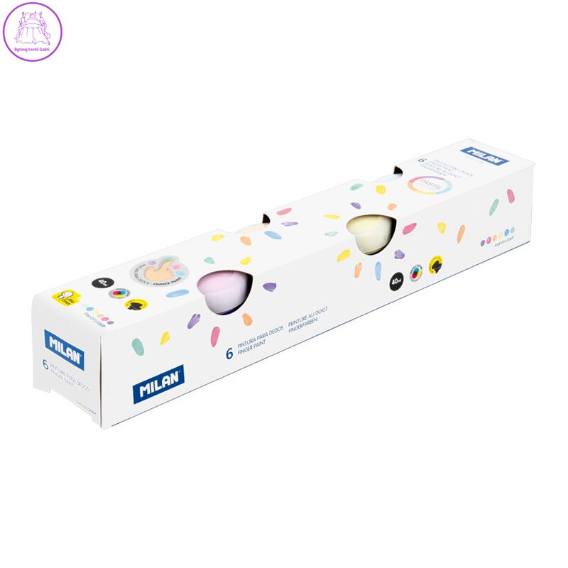 Barvy prstové MILAN 40 ml - sada 6 pastelových barev