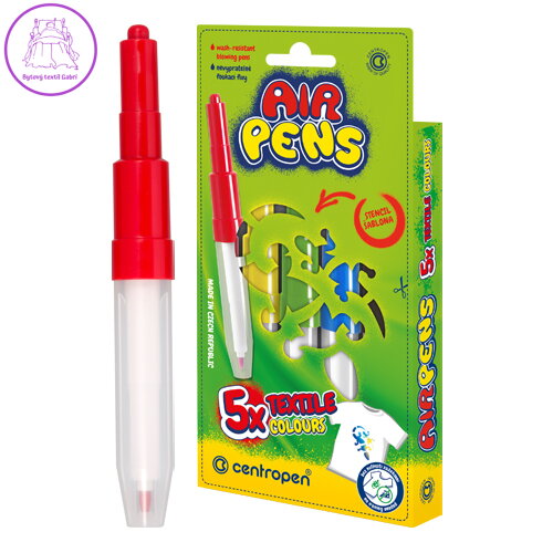 Fixy - foukací CENTROPEN 1539 na textil - sada 5 ks Fixy - foukací CENTROPEN 1539 na textil - sada 5 ks