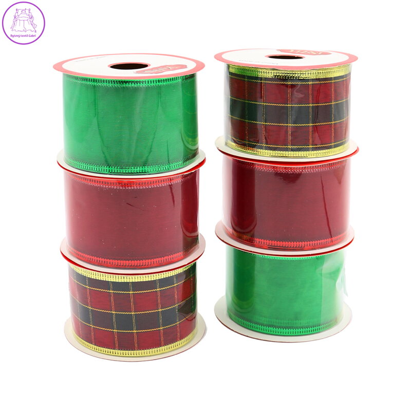 Ozdobná stuha, šířka 50 mm (směs vánočních motivů)