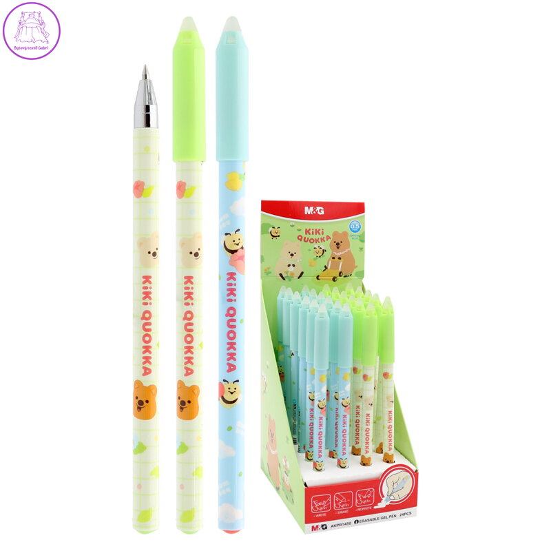 Roller gélový/gumovací M&G 0,5 mm, modrý atrament (2 farby)