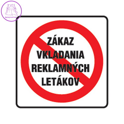 Etikety Info - Zákaz vkládání reklamy 85x85 mm Etikety Info - Zákaz vkládání reklamy 85x85 mm