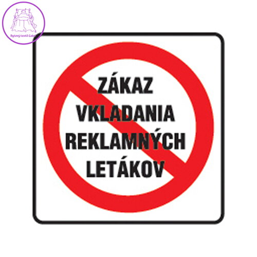 Etikety Info - Zákaz vkládání reklamy 85x85 mm