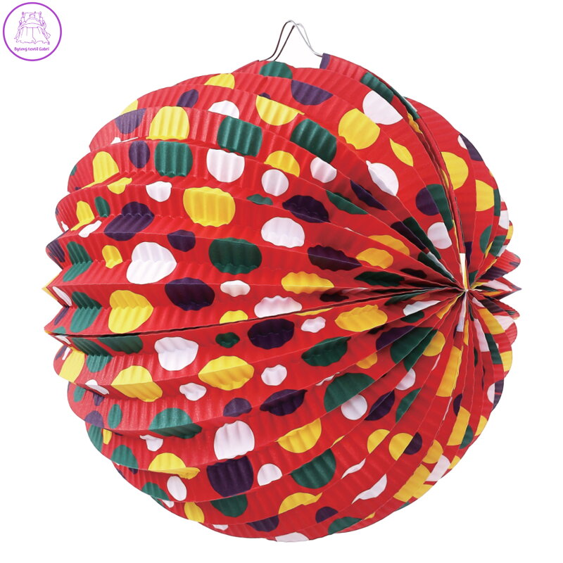 Lantern Dots, papír, kulatý, 26 x 22,5 cm