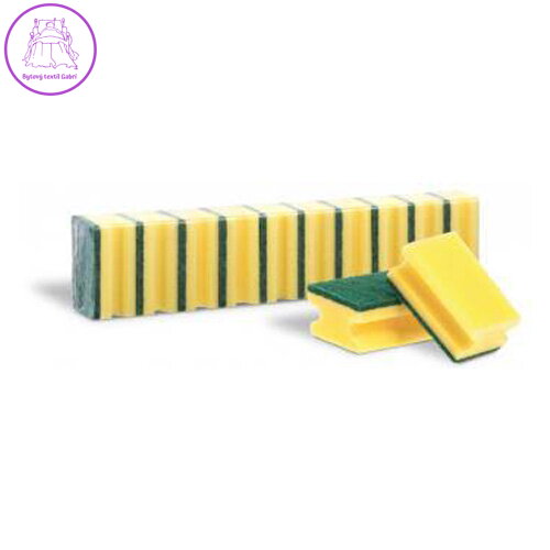 Houbička na nádobí tvarovaná 9x6x4 cm, 10 kusů Houbička na nádobí tvarovaná 9x6x4 cm, 10 kusů