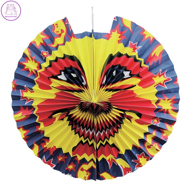 Lampion Slunce/Měsíc, papír, kulatý, 44 cm