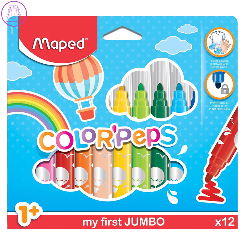 Fixy - MAPED "COLOR`PEPS MAXI" - sada 12 ks Fixy - MAPED "COLOR`PEPS MAXI" - sada 12 ks