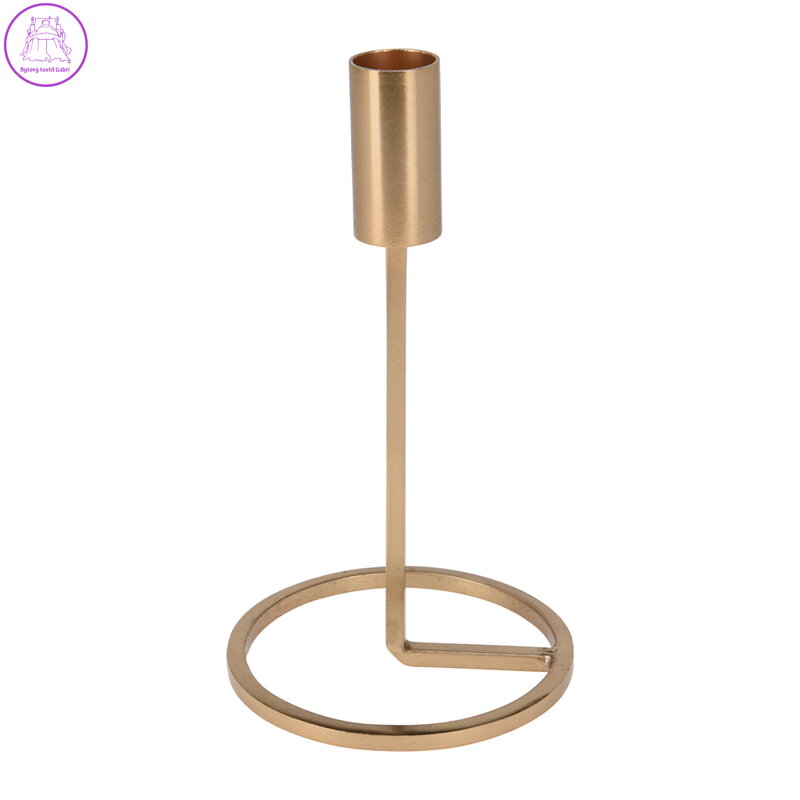 Kovový svícen 19 cm, zlatý