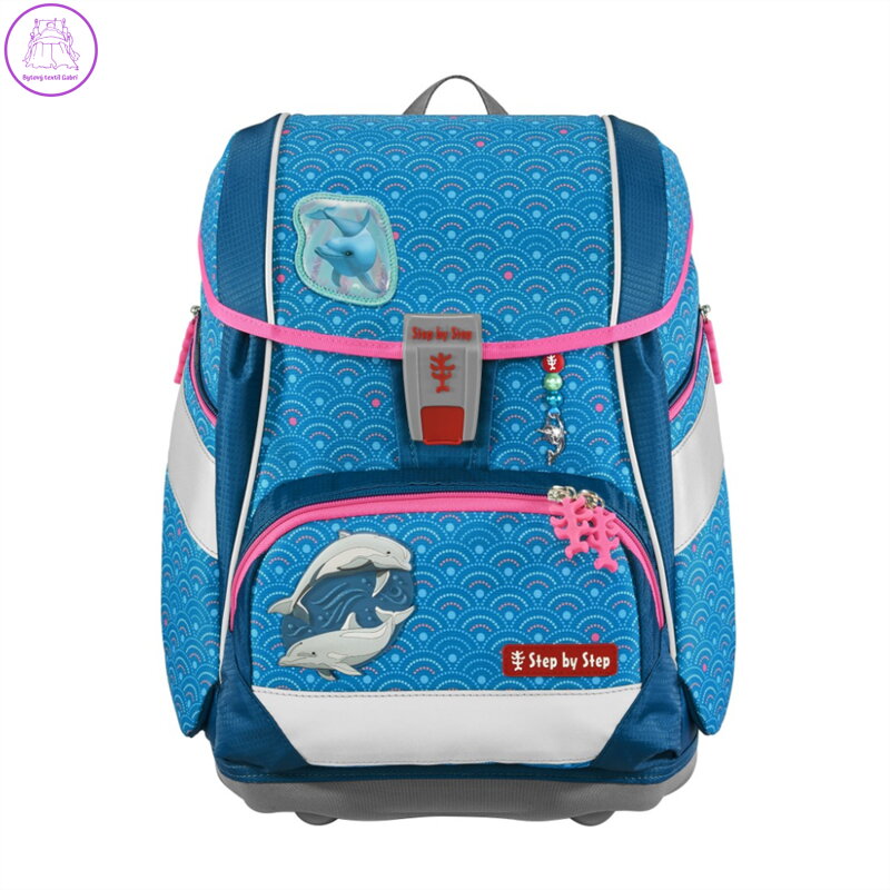Školská aktovka/ruksak 2IN1 PLUS pre prváčikov - 6-dielny set, Step by Step Dolphin Pippa