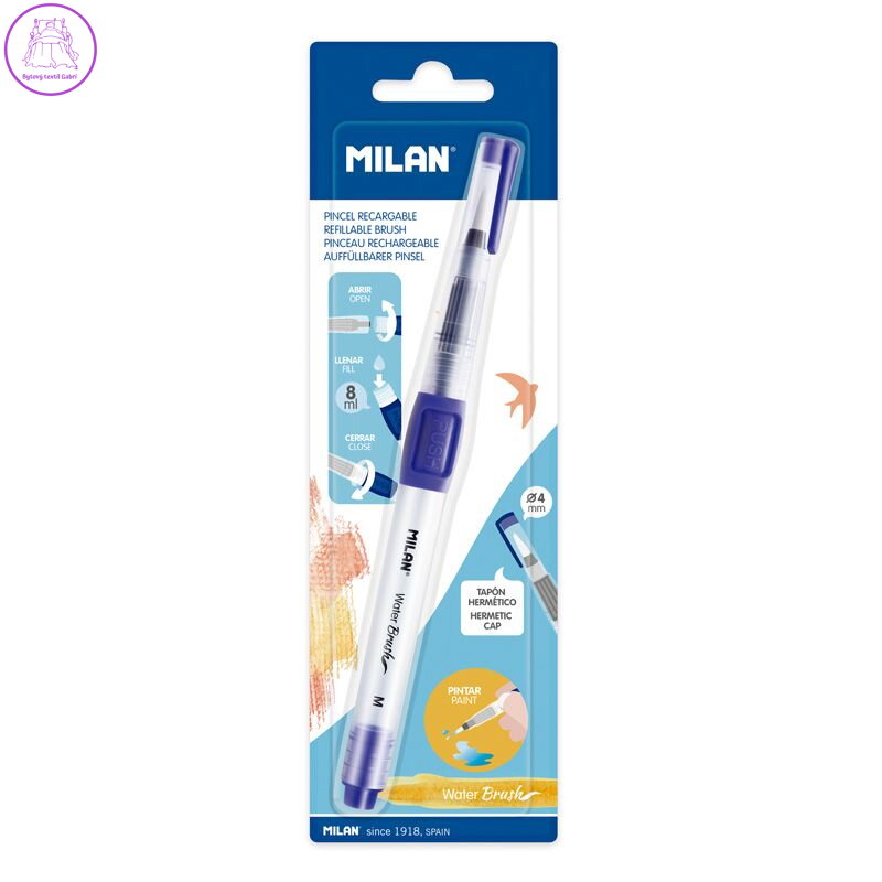 Štětec MILAN s nádobkou na vodu 8 ml, hrot M Štětec MILAN s nádobkou na vodu 8 ml, hrot M