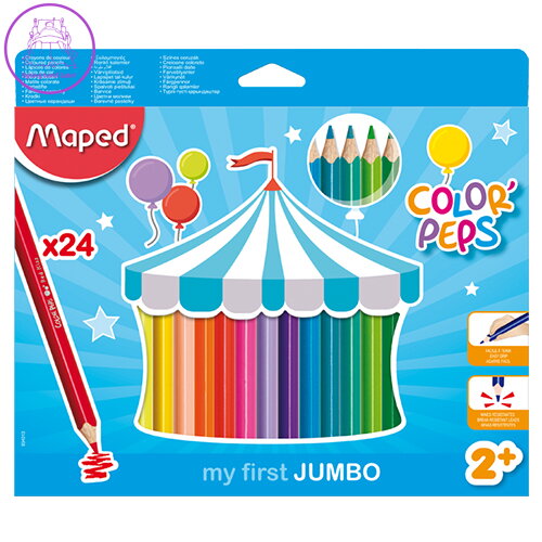 Farebné ceruzky trojbo MAPED JUMBO Color' Peps 24ks Farebné ceruzky trojbo MAPED JUMBO Color' Peps 24ks