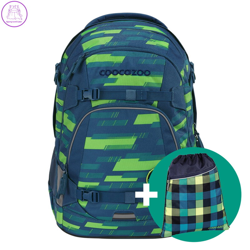 Školský ruksak coocazoo MATE, Lime Stripe, certifikát AGR