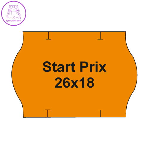 Etikety cen. PRIX 26x18 oblé - 1000 etikiet/kotúčik, oranžové Etikety cen. PRIX 26x18 oblé - 1000 etikiet/kotúčik, oranžové