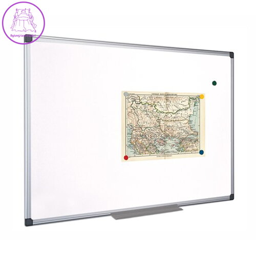Biela, magnetická, utierateľná tabuľa, hliníkový rám, 45 x 60 cm