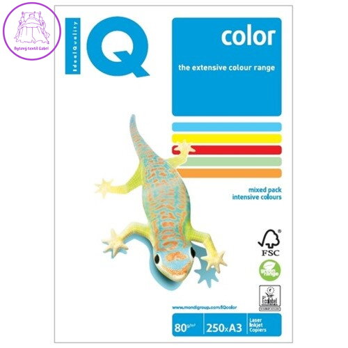 Kopírovací papír A3 80g /m2 IQ color Rainbow 5x 50 listů Kopírovací papír A3 80g /m2 IQ color Rainbow 5x 50 listů