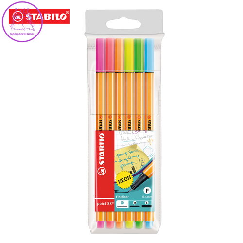Liner STABILO point 88 sada 6 ks - "Neon" Liner STABILO point 88 sada 6 ks - "Neon"