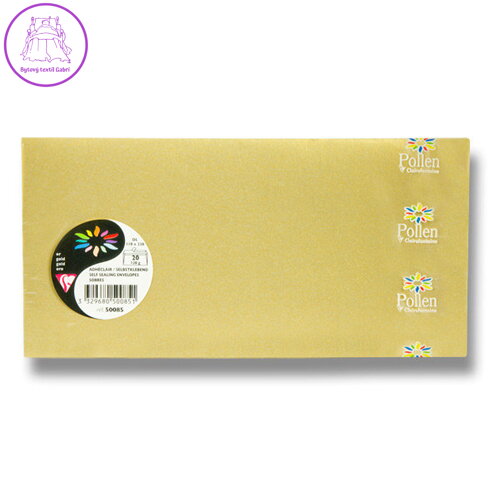 Obálka CF - DL zlatá samolep. 120g. (20ks)