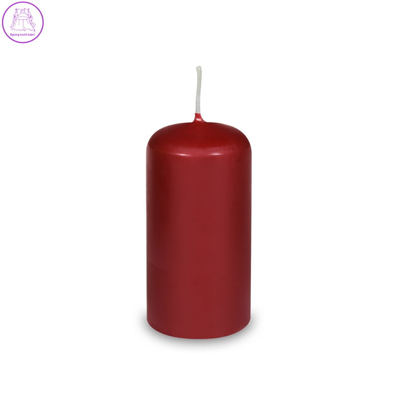 Svíčka válcová 50 x 100 mm, bordó (4 ks v bal.)